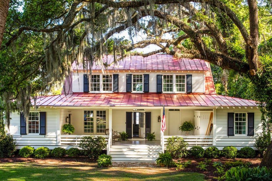 Bright Southern-style interior with clean painted walls