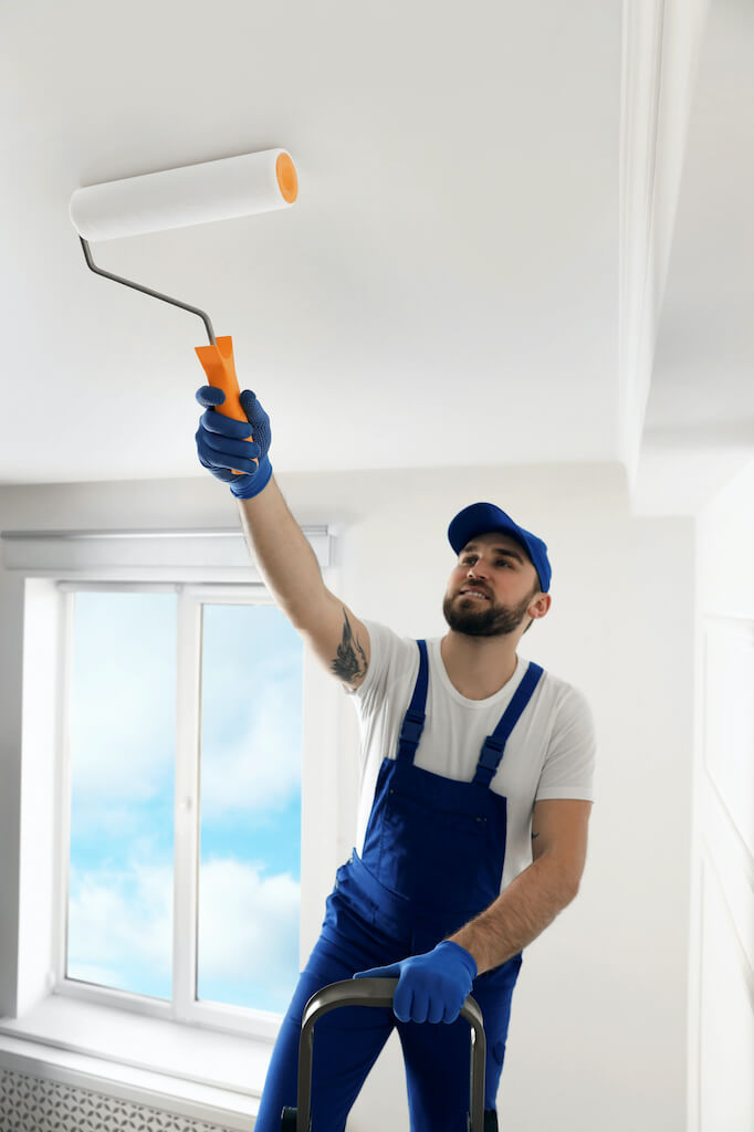 Professional commercial painting scene